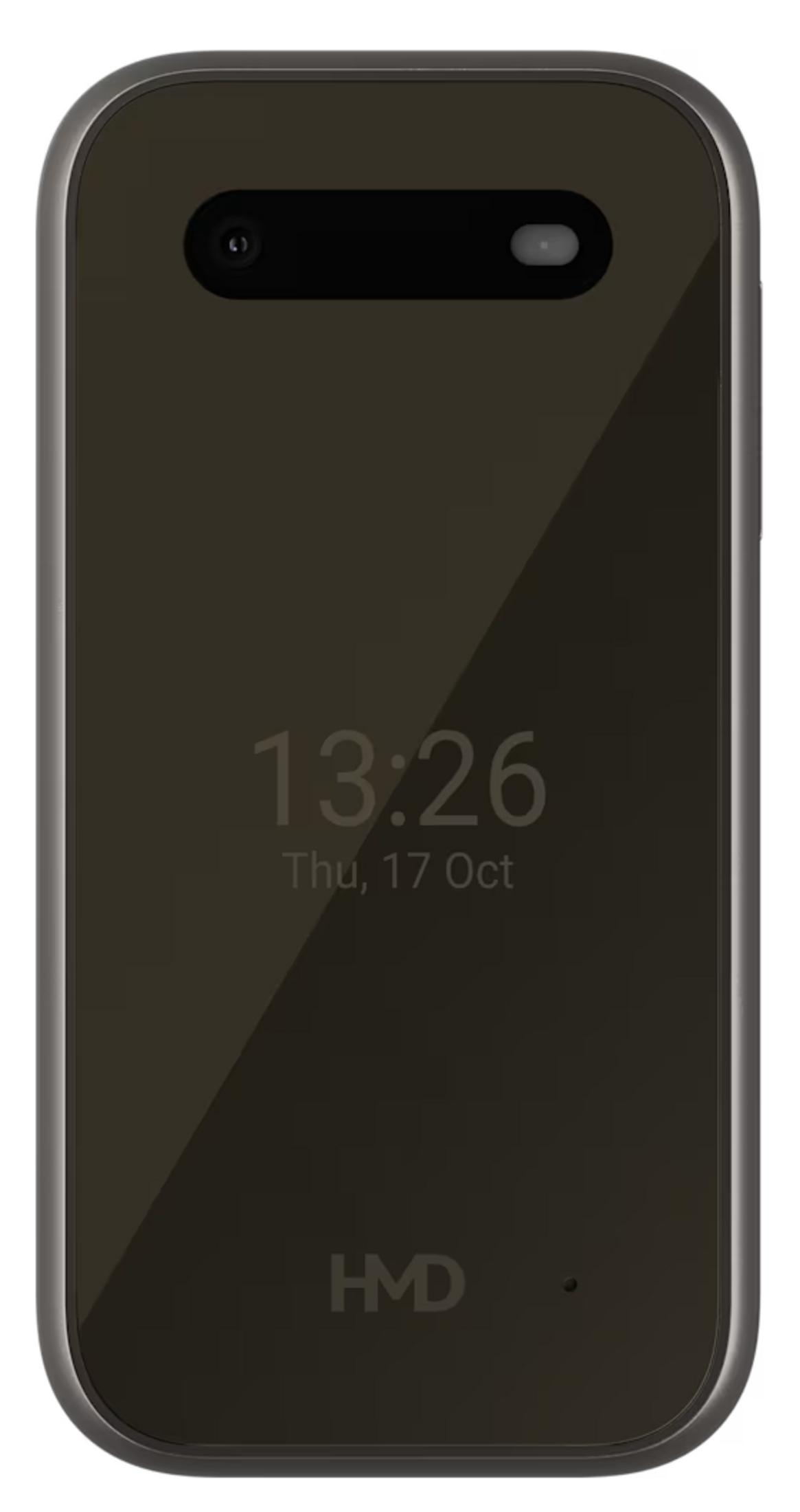 Uno smartphone scuro con cornice argentata che mostra le 13:26 di gio 17 ott.