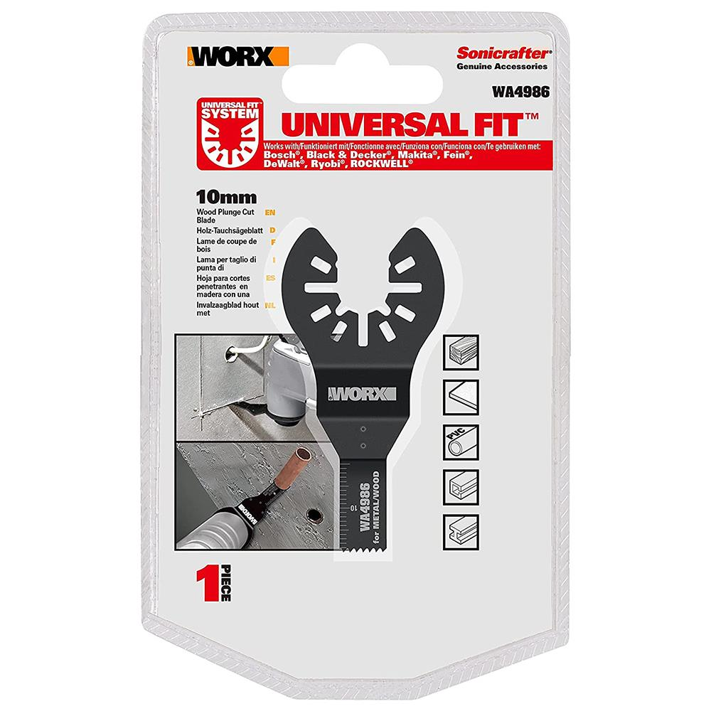 Ahşap ve metal için WORX Universal Fit testere bıçağı, model WA4986.