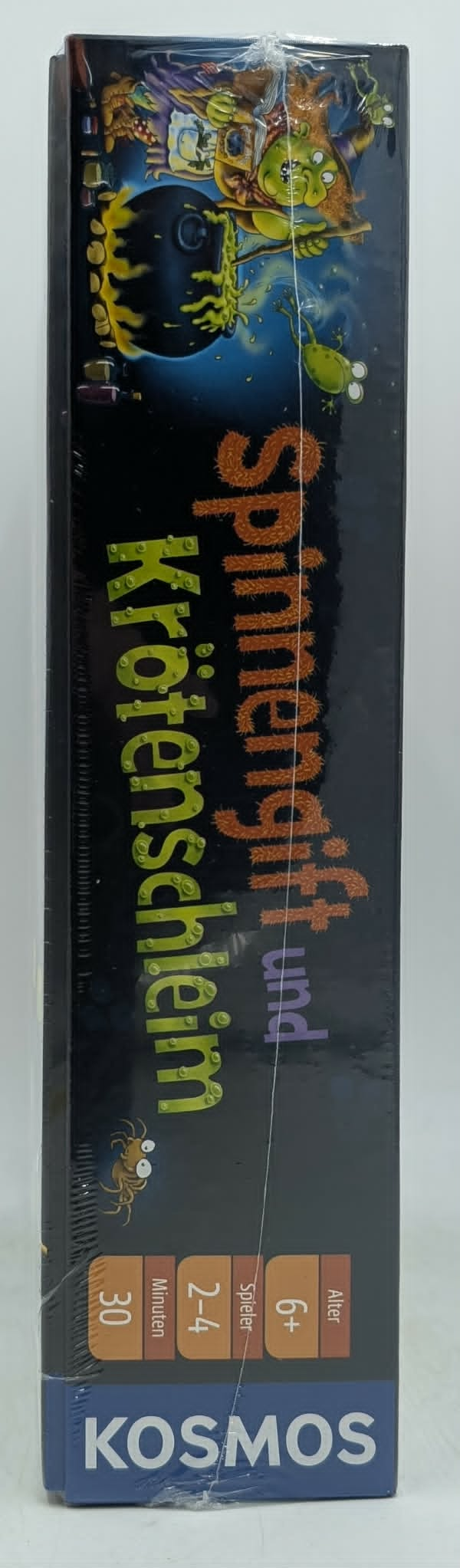 Brettspiel K"rten gift und Spinnen, mit Hexenmotiv, Alter 6+, 2-4 Spieler.