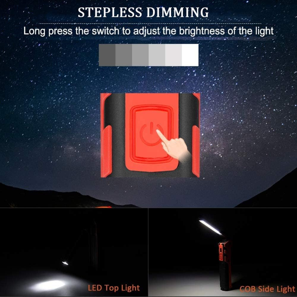 Taschenlampe mit dimmbarem Licht, Sternenhimmel, Knopf mit Finger.