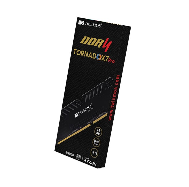 DDR4 RAM için kutu, 16 GB, 3200 MHz, CL16. TwinMOS Tornado X7 Pro.