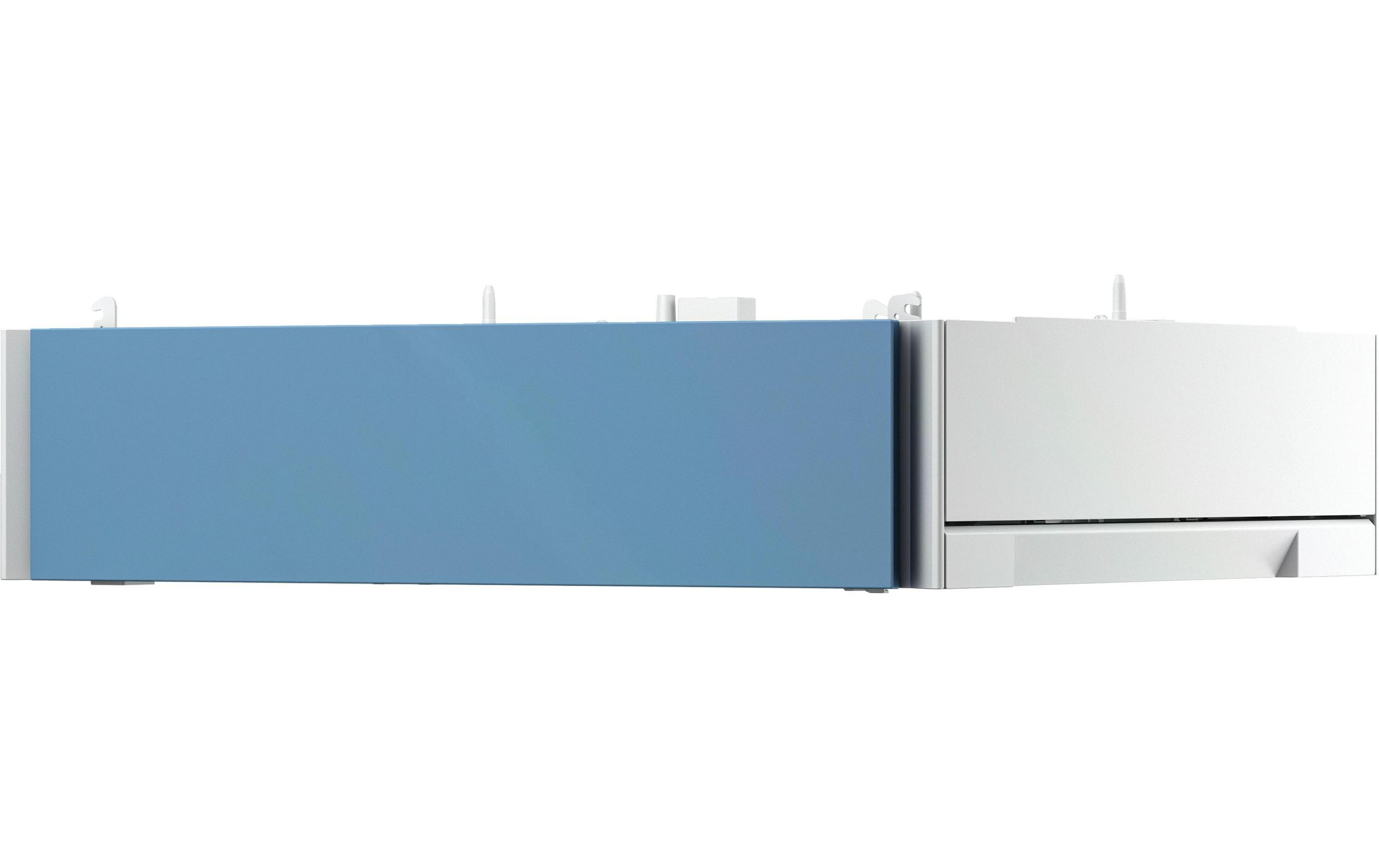 Un modulo blu e uno bianco uno accanto all'altro, con alcuni perni bianchi in cima.