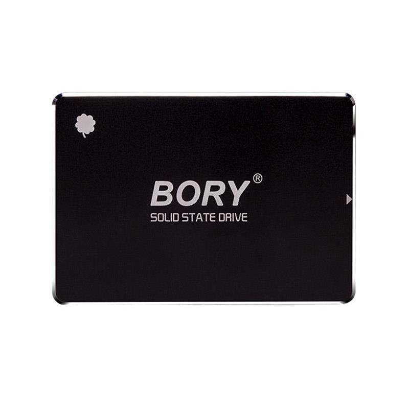 Logo ve metinli siyah harici BORY Solid State Drive.