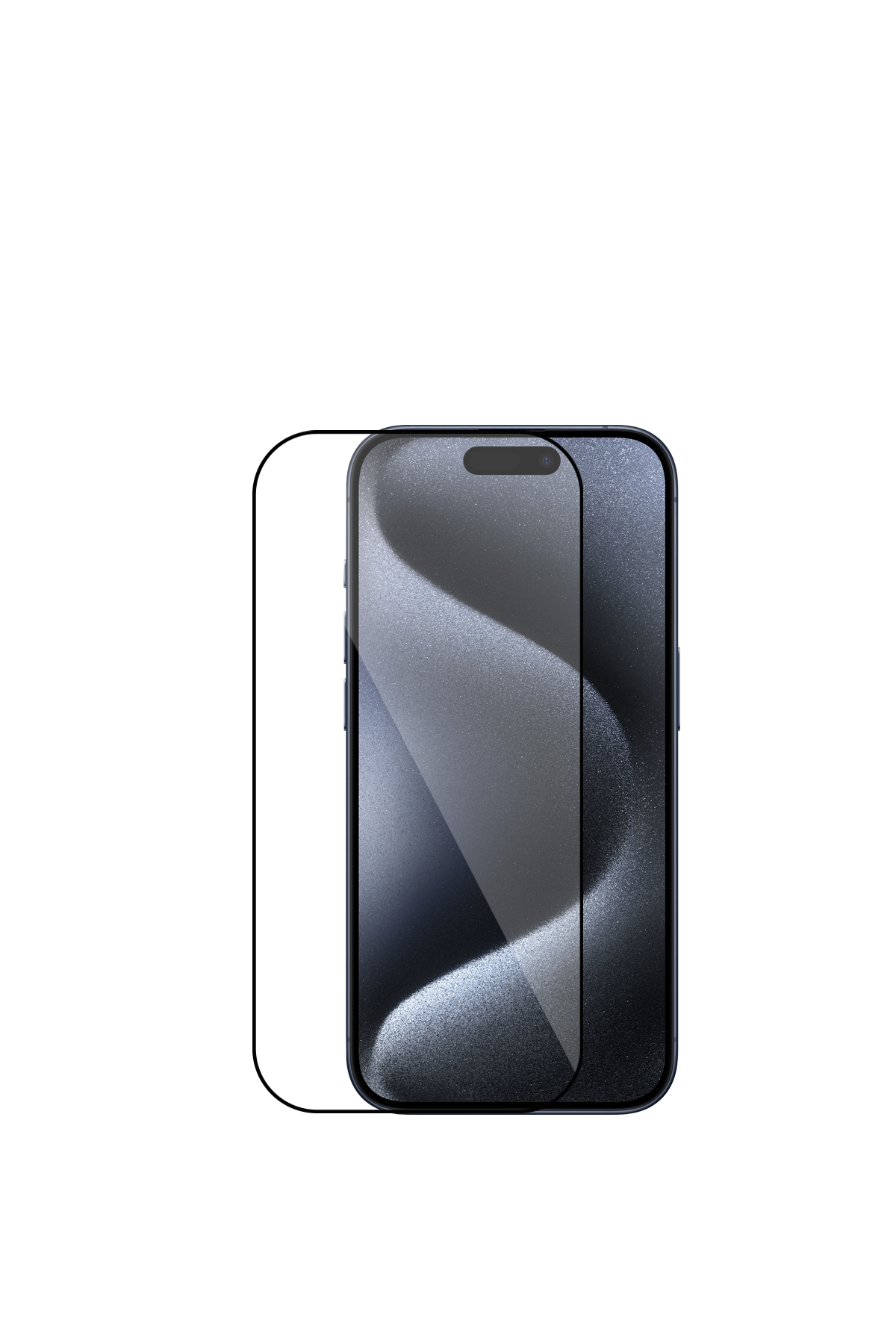 Ekran koruyucu, koyu renkli bir akıllı telefonun yanında duruyor.