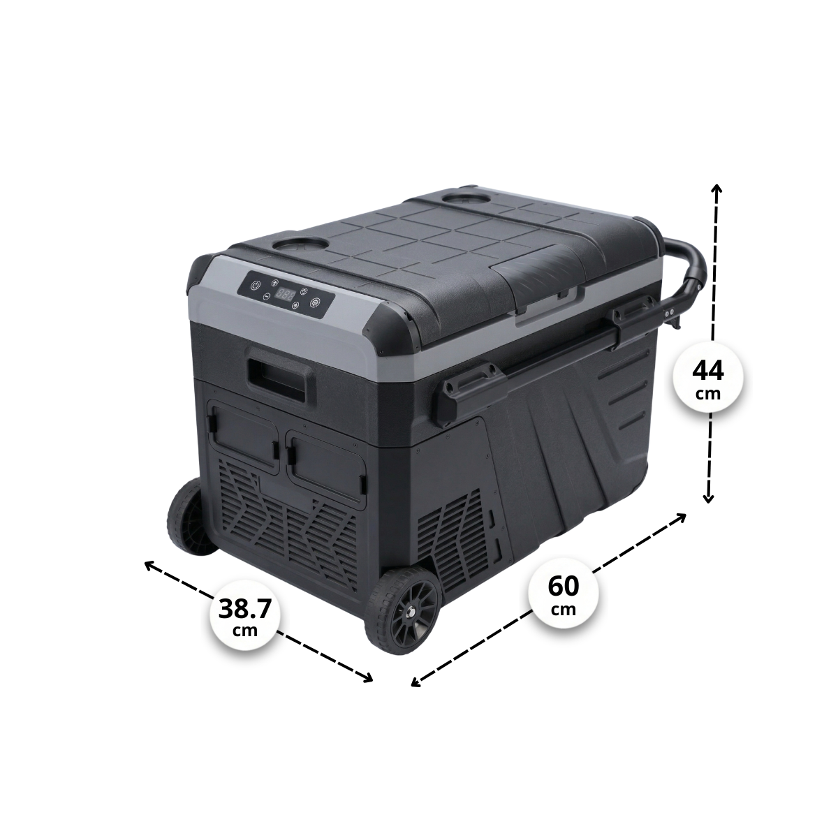 Nevera eléctrica portátil  - con Compresor 35L TRÉBOL ADVANCE, Negro