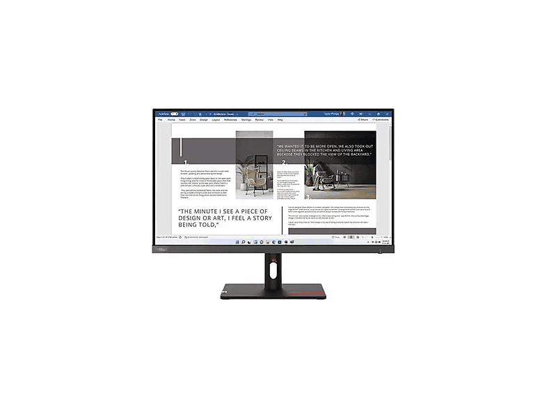 LENOVO ThinkVision S27i-30 63DFKAT4TK VGA HDMI IPS Vesa 27 inç Full-HD 4 ms 100 Hz Monitör Siyah