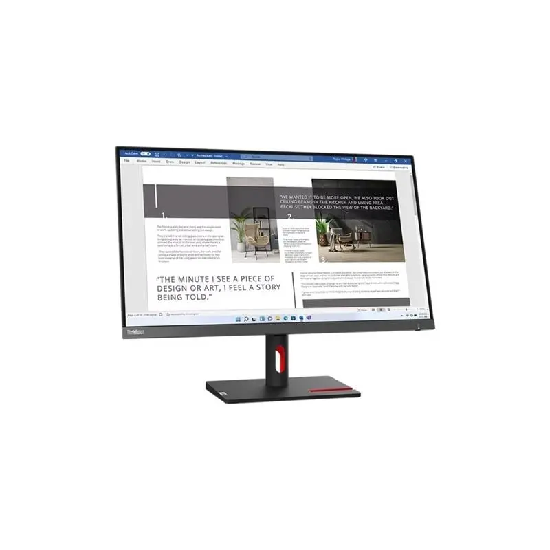 Bir bilgisayar monitörü, metin ve iç mekan resimleri içeren bir web sayfası görüntüler.