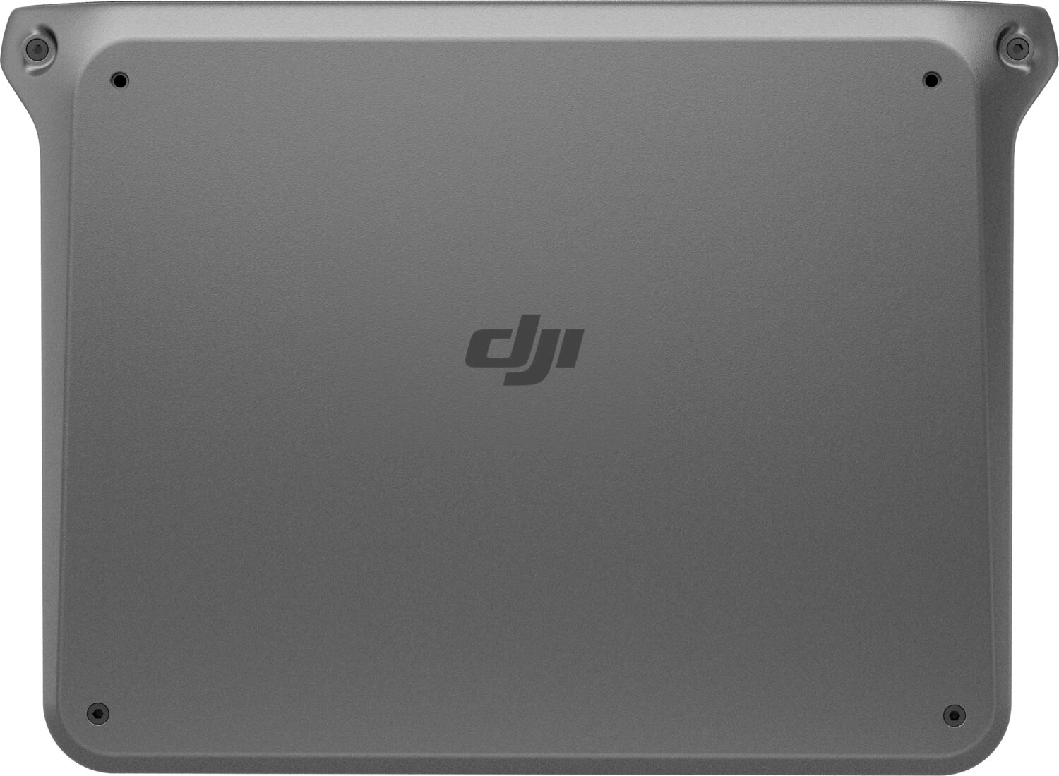 Graues rechteckiges Gerät mit DJI-Logo in der Mitte.