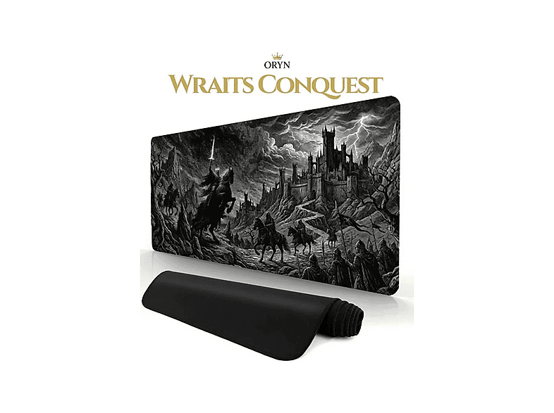 ORYN Mono / Wraits Conquest Edition 90x40 cm - 3 mm Kalınlık Gaming Mousepad Siyah