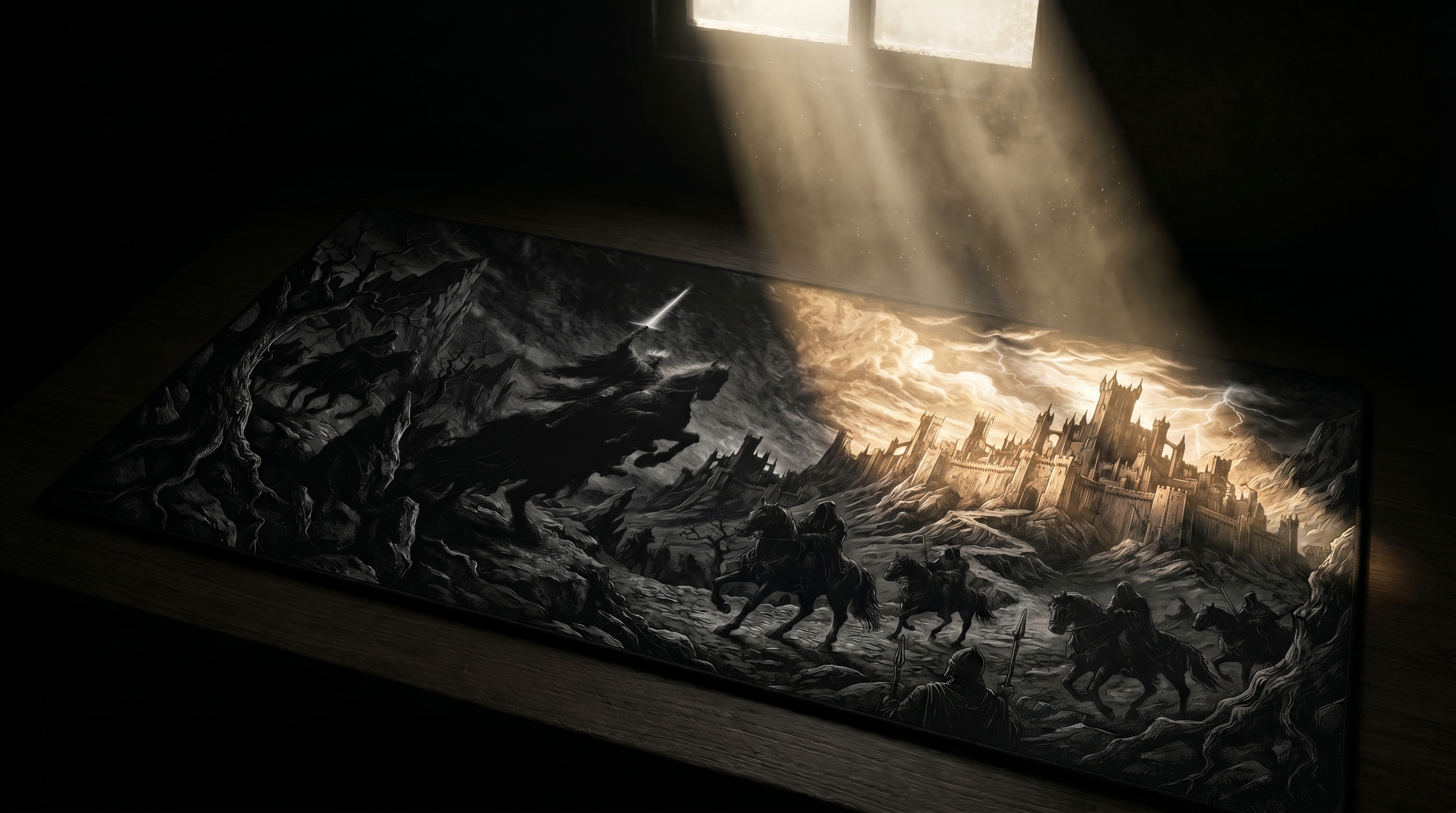 ORYN Mono Wraits Conquest Edition 70x30 cm 3 mm Kalınlık Gaming Mousepad Siyah