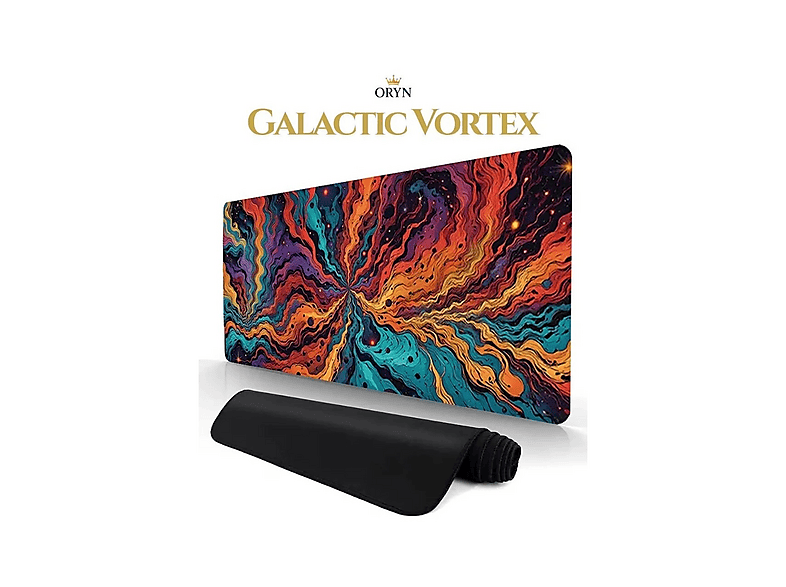 ORYN Abstract Matrix Galactic Vortex Edition 70x30 cm 3 mm Kalınlık Gaming Mousepad Çok Renkli