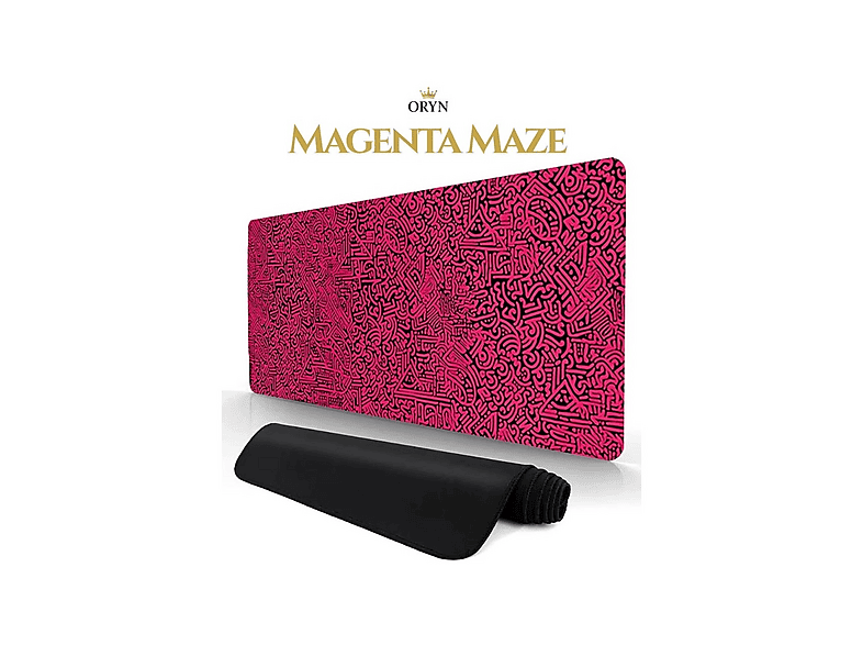 ORYN Abstract Matrix Magenta Maze Edition 70x30 cm 3 mm Kalınlık Gaming Mousepad Kırmızı