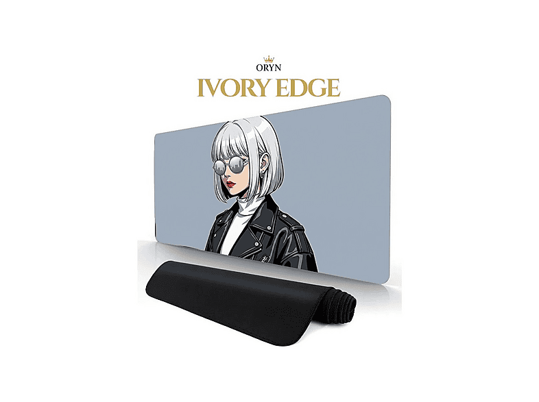 ORYN Aesthetix Ivory Edge Edition 70x30 cm 3 mm Kalınlık Gaming Mousepad Gri