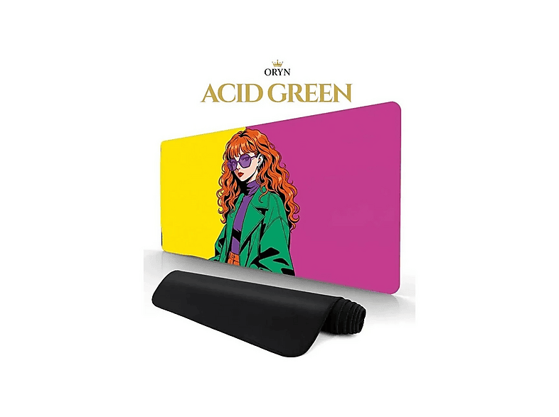 ORYN Aesthetix Acid Green Edition 70x30 cm 3 mm Kalınlık Gaming Mousepad Çok Renkli