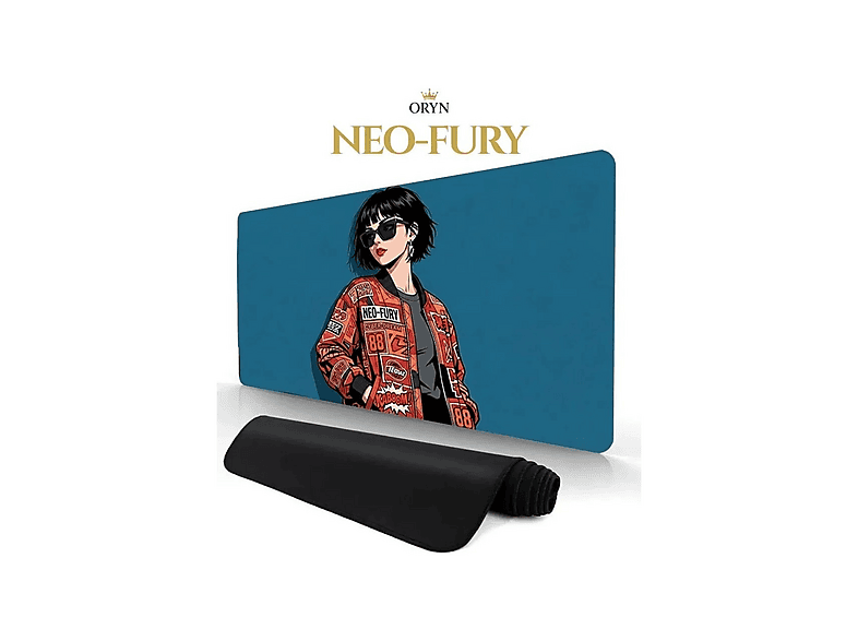ORYN Aesthetix Neo-Fury Edition 70x30 cm 3 mm Kalınlık Gaming Mousepad Mavi