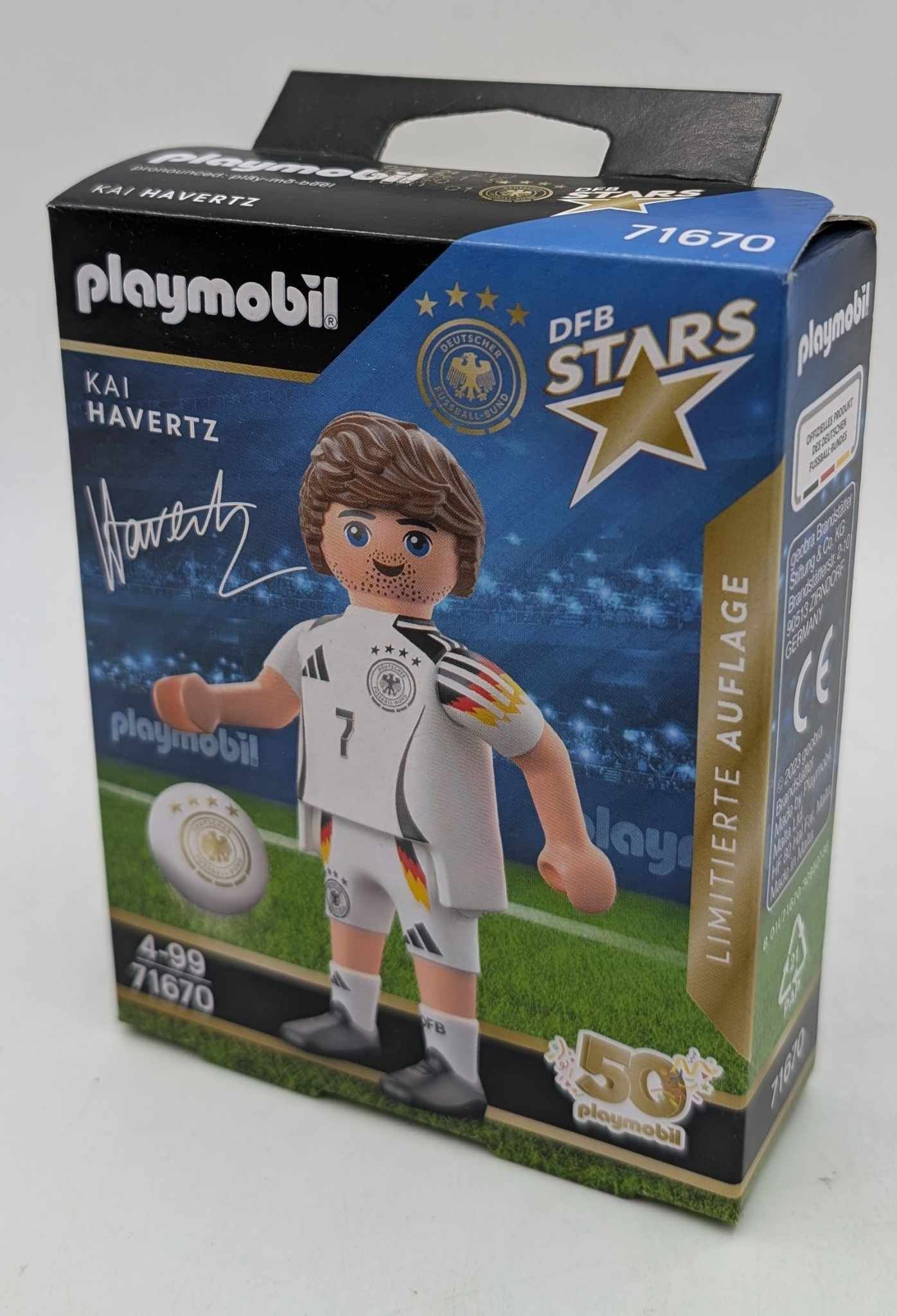 Playmobil-Box mit Kai Havertz DFB Stars Figur, limitierte Auflage.