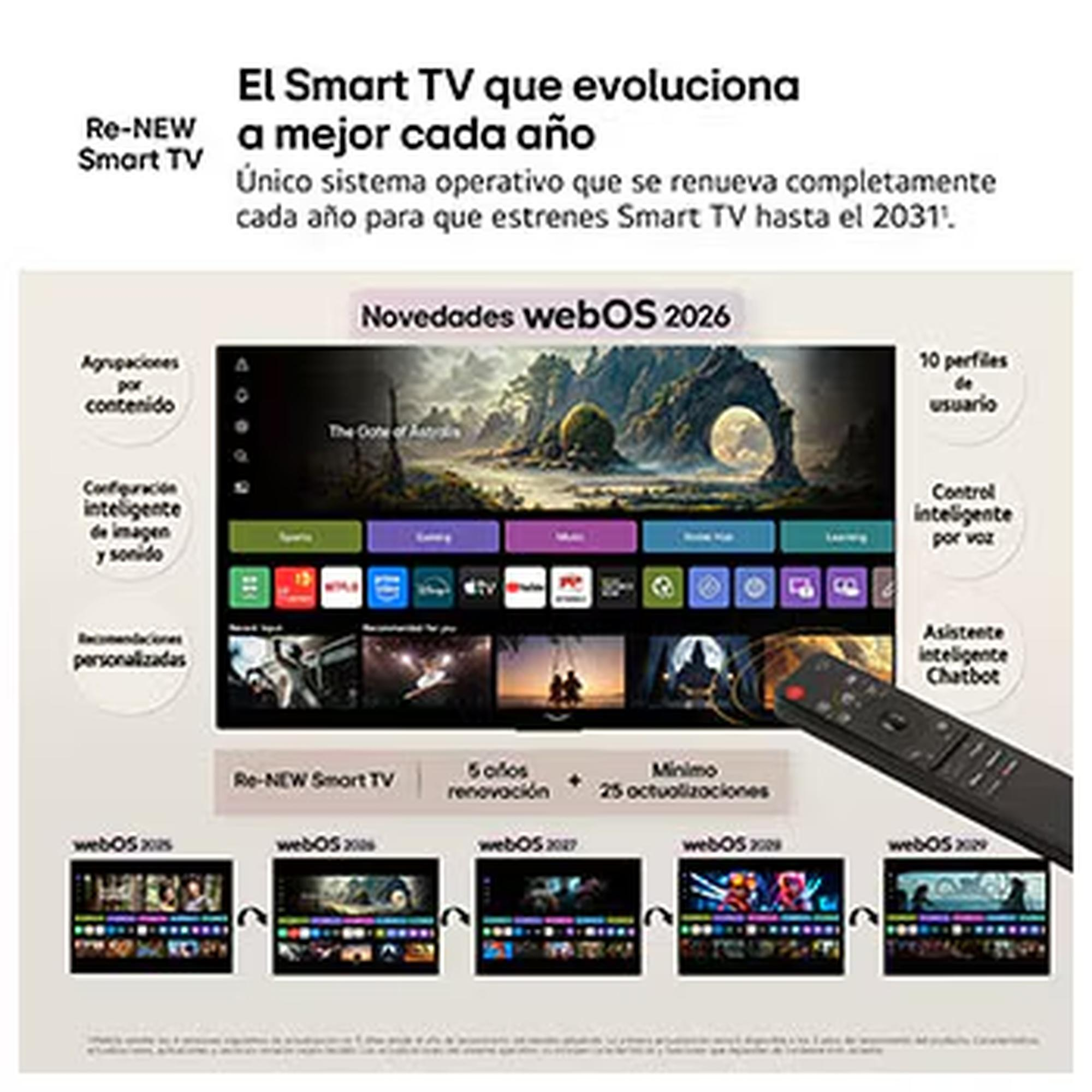 Un Smart TV que evoluciona anualmente, con novedades de webOS 2026.
