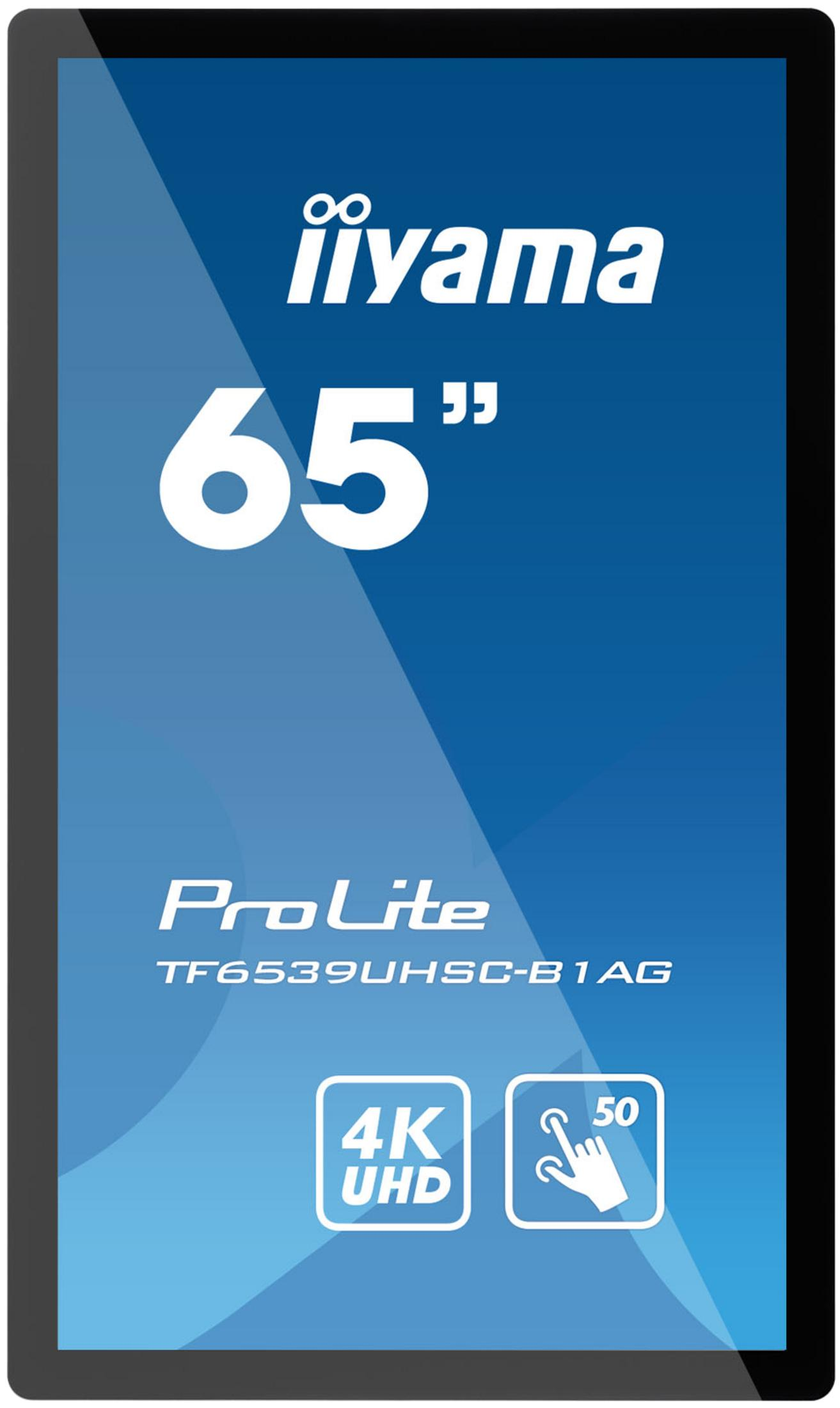 Monitor touchscreen Iiyama ProLite 65" 4K UHD TF6539UHSC-B1 AG.