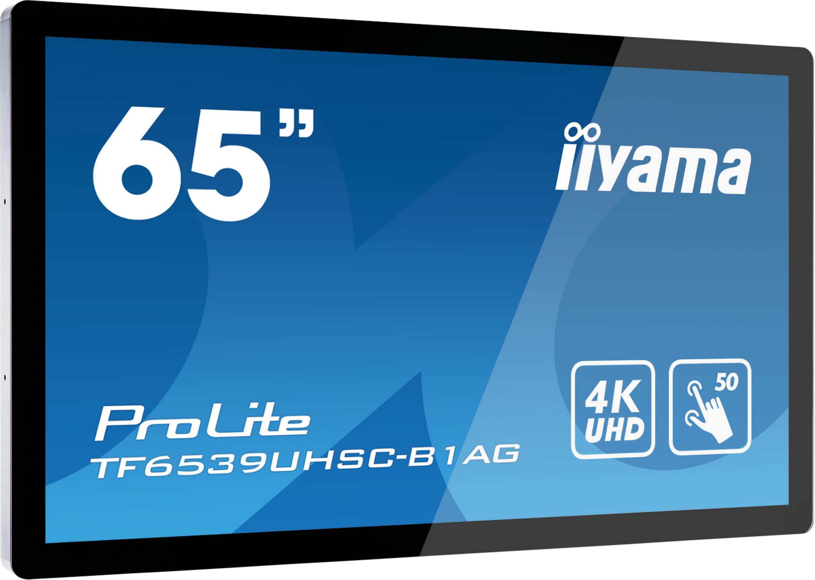 Un monitor Iiyama ProLite da 65 pollici con display 4K UHD e touch a 50 punti.
