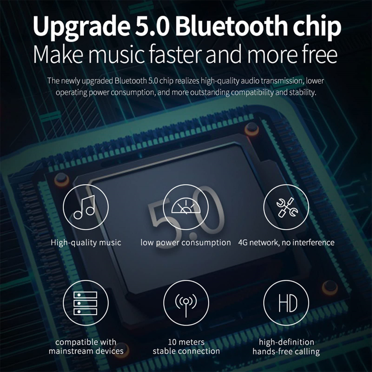 Bluetooth 5.0 Chip: Musik, Stromverbrauch, 4G, Kompatibilität, Reichweite.