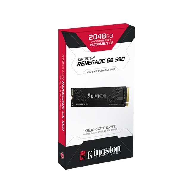 Kingston Renegade G5 SSD 2048GB, 14.700MB/s okuma/yazma hızında.