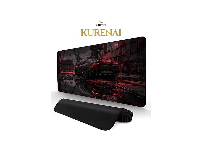 ORYN Touge / Kurenai Edition 70x30 cm -3 mm Kalınlık Gaming Mousepad Siyah