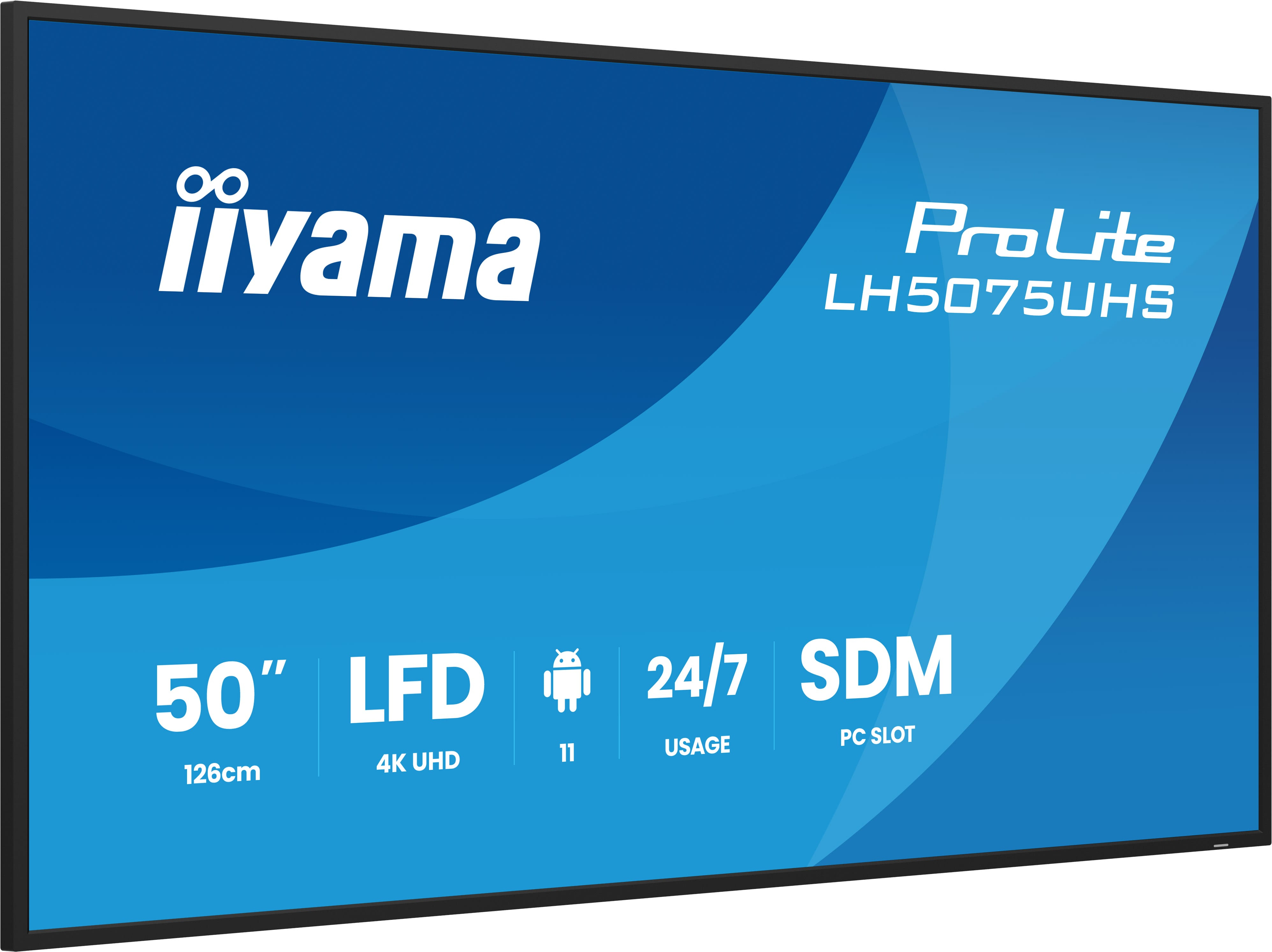 Wyświetlacz LFD 50" z logo iiyama, ProLite LH5075UHS, 4K UHD, 24/7