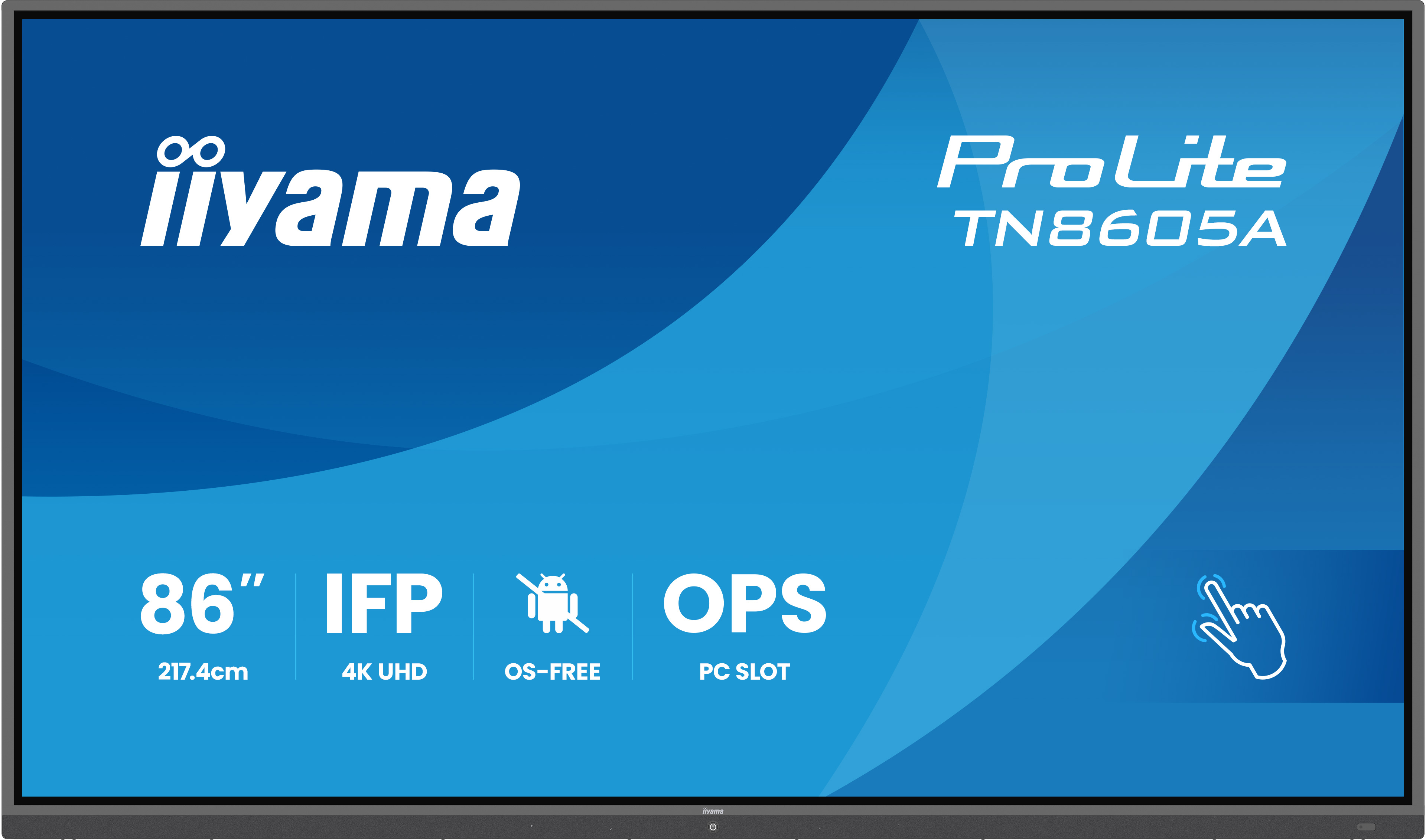 Iiyama ProLite TN8605A: IFP 86", 4K UHD, OS-FREE, slot PC.