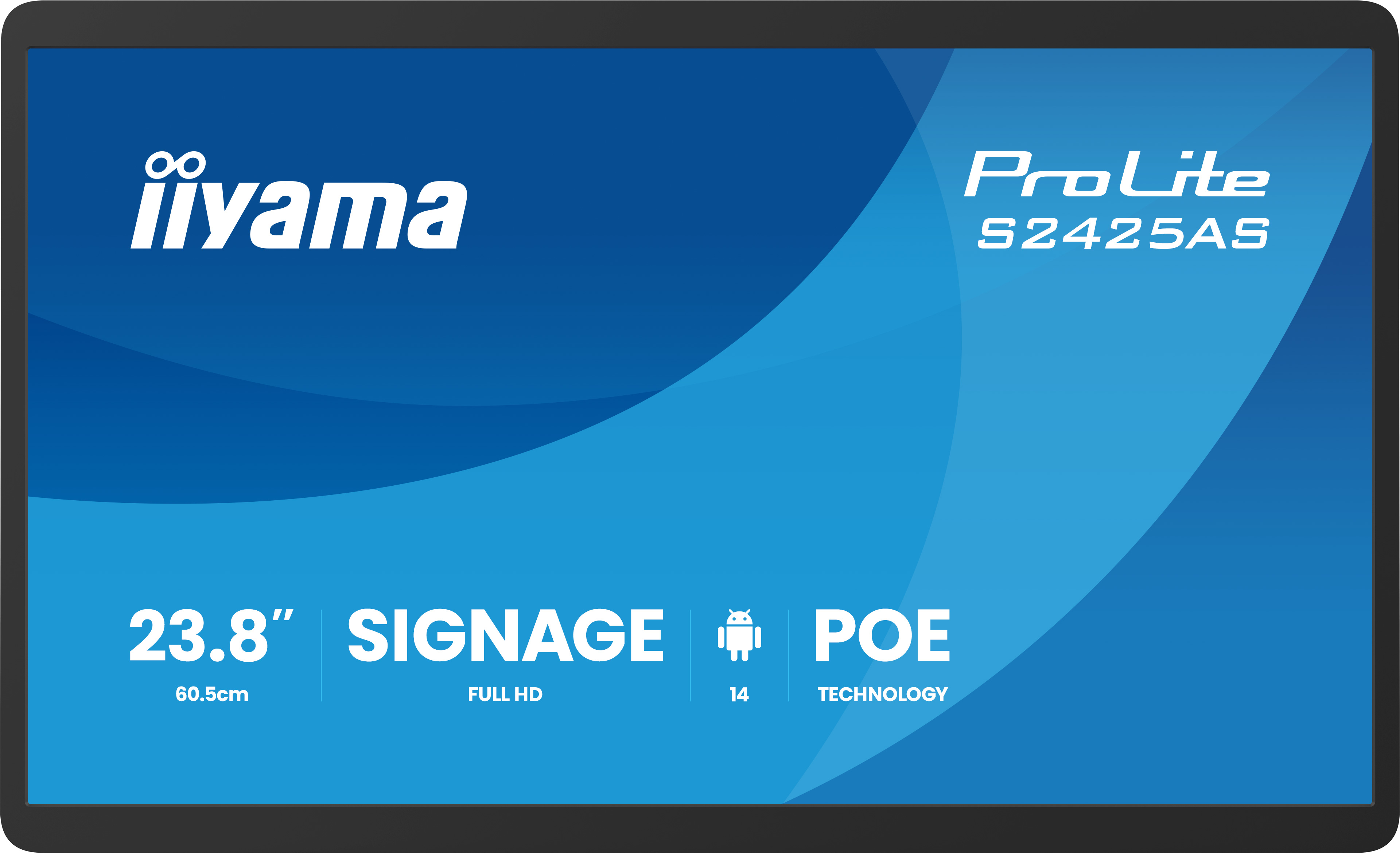 Iiyama ProLite S2425AS 23.8" Digital Signage z Android 14 i POE