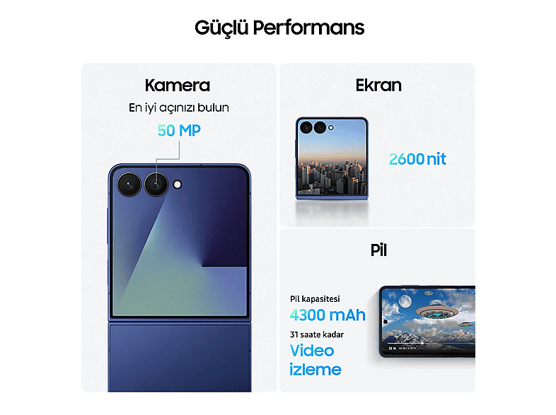 SAMSUNG Galaxy Z Flip 7 12 GB 512 GB Akıllı Telefon Gece Siyahı