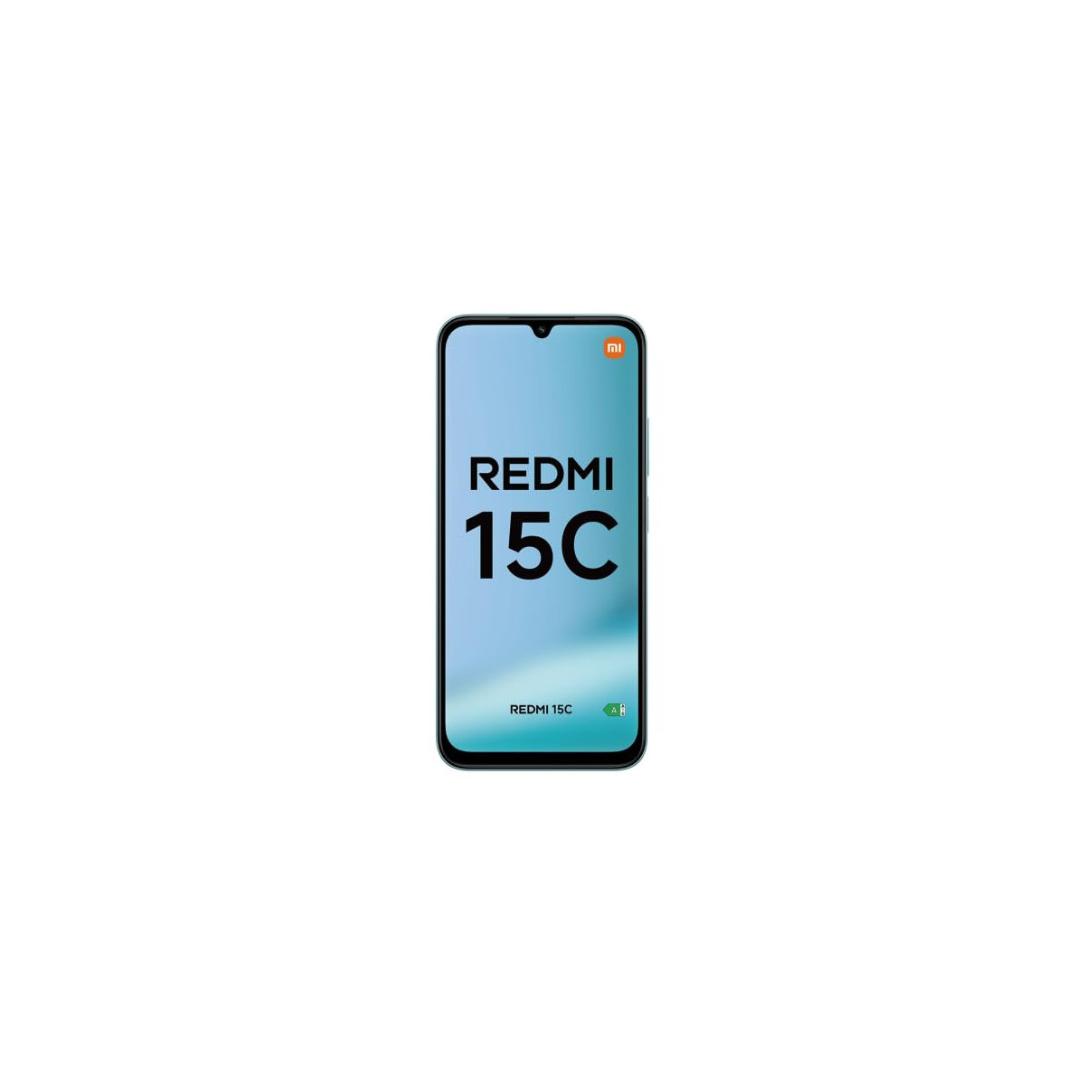 Uno smartphone con "REDMI 15C" visualizzato sullo schermo.