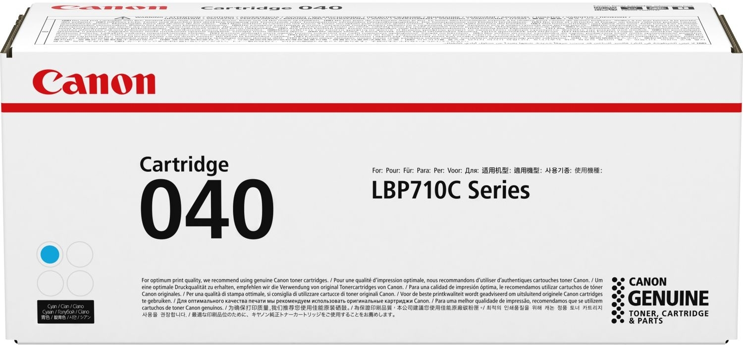 Canon Toner Cartridge 040 for LBP710C Series. Cyan color indicator.