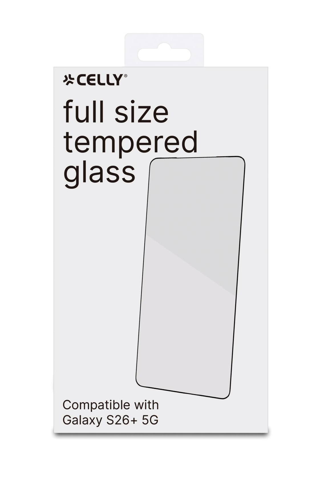 Confezione per "full size tempered glass" compatibile con Galaxy S26+ 5G.