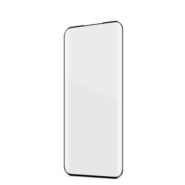 Uno smartphone vuoto con schermo bianco, su sfondo bianco.