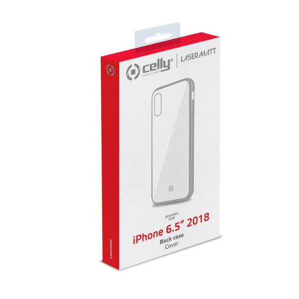 Confezione Celly Laser Matt per cover posteriore iPhone 6,5" 2018.