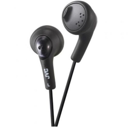 Auricolari JVC neri con cavo.