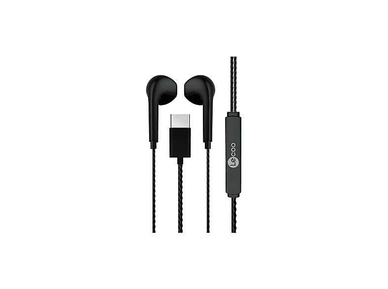 LECOO EH104 Type-C Kablolu Kulak İçi Kulaklık Siyah