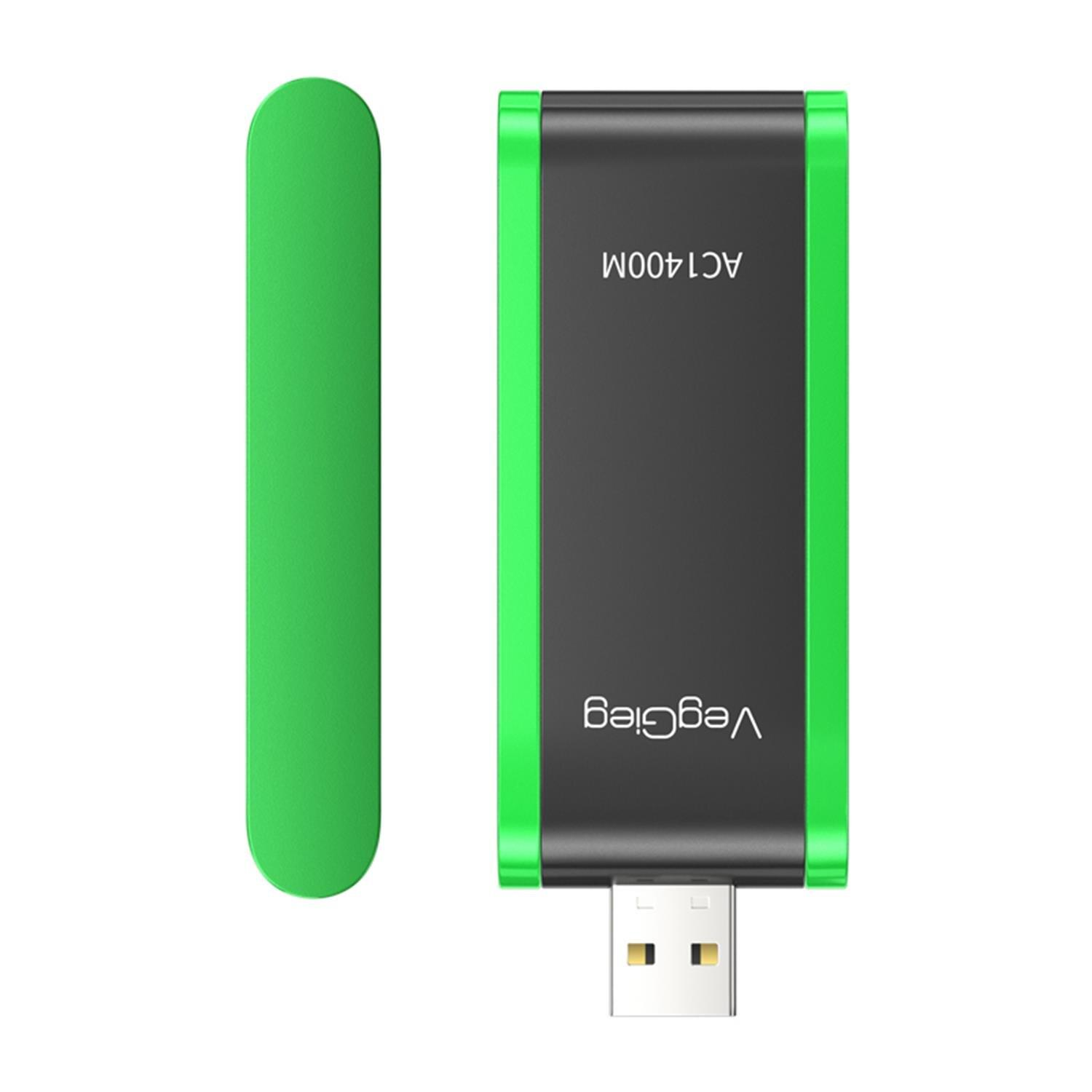İki yeşil nesne. Biri USB adaptörü, diğeri ince bir çubuk.
