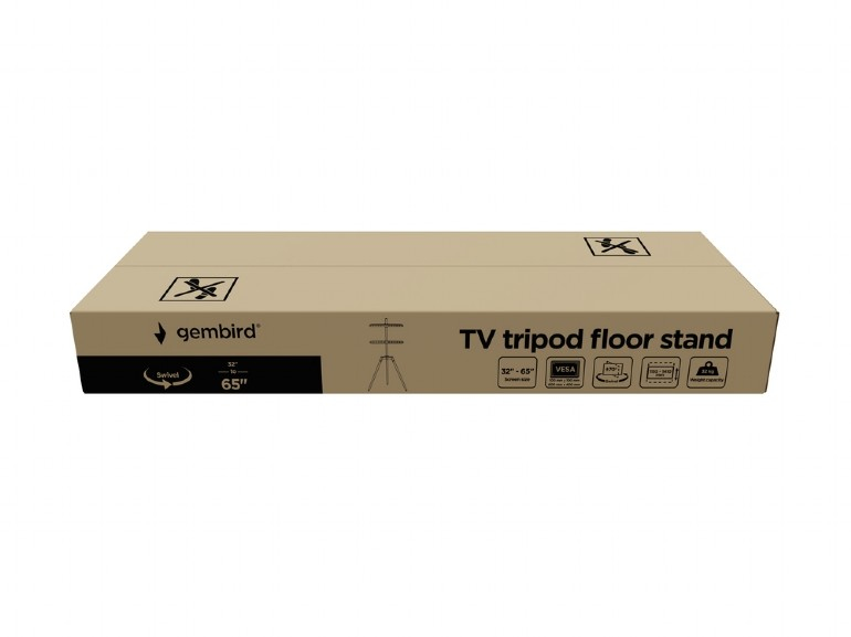 Box for a TV tripod floor stand, fits 32-65 inch screens.