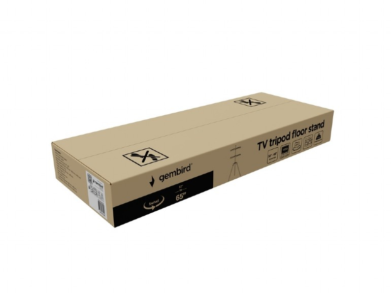 A cardboard box for a TV tripod floor stand, 32-65 inches, Gembird.