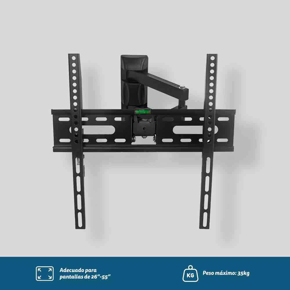 Soporte pared negro para TVs 26-55", máx. 35kg.
