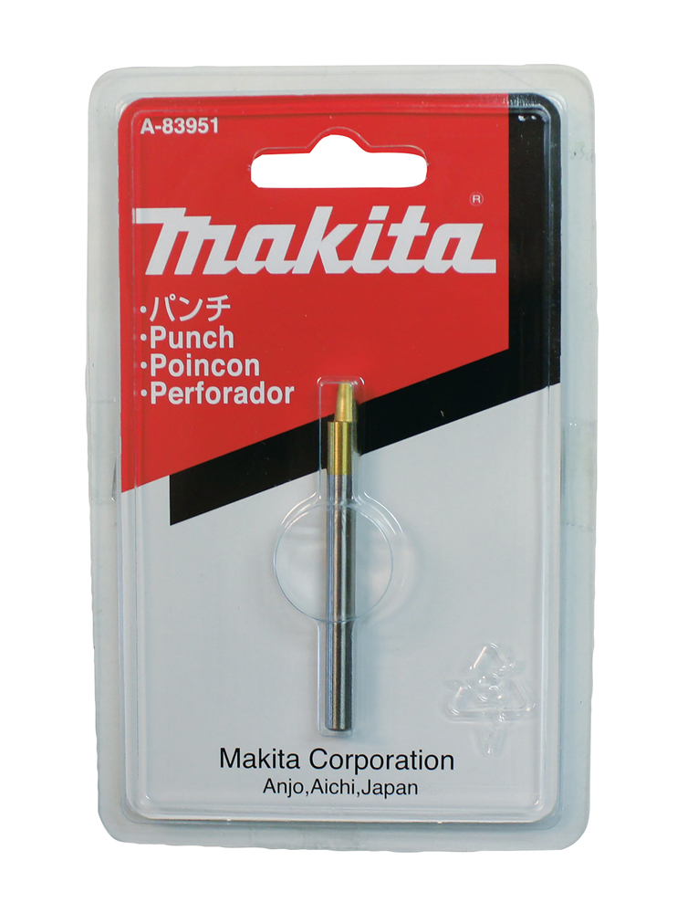 Makita Stanzwerkzeug in Blisterverpackung mit Beschriftung.
