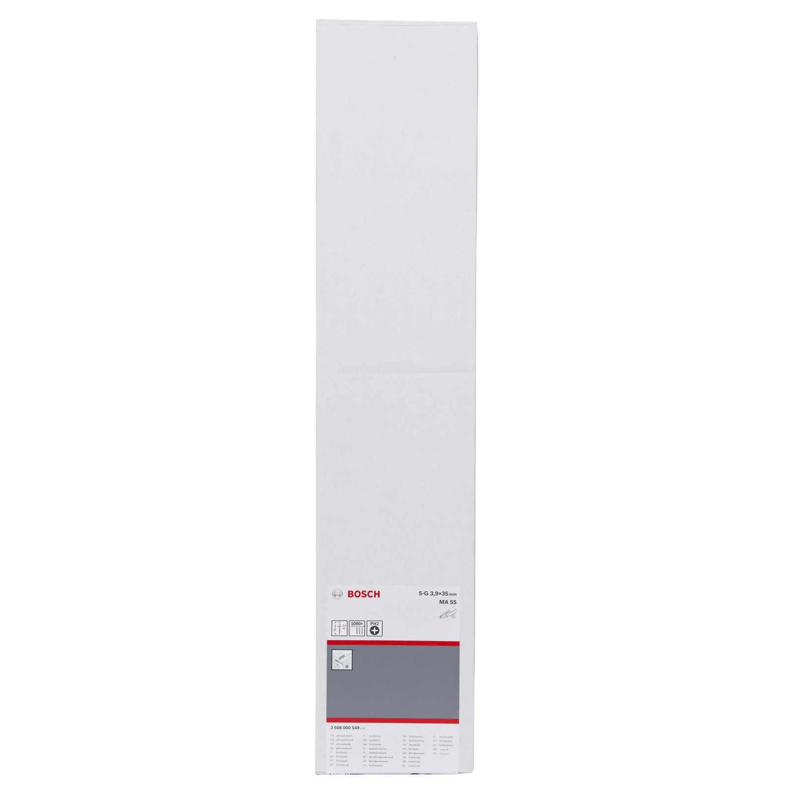 Bosch Verpackung für Schrauben S-G 3,9x35mm, MA 55, PH2.