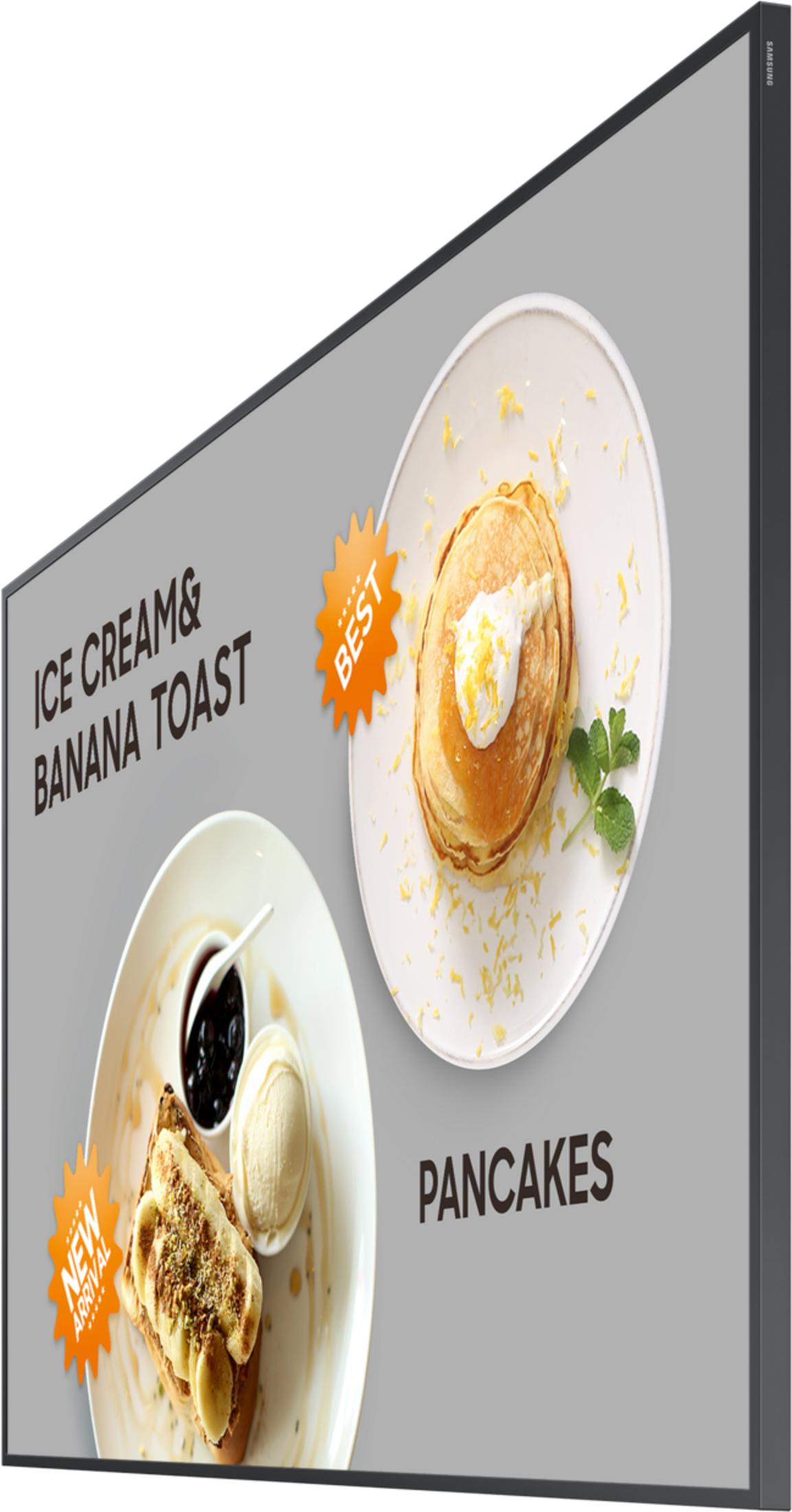 Toast gelato e banana e pancake su piatti, con stelle "Best" e "New Arrival".