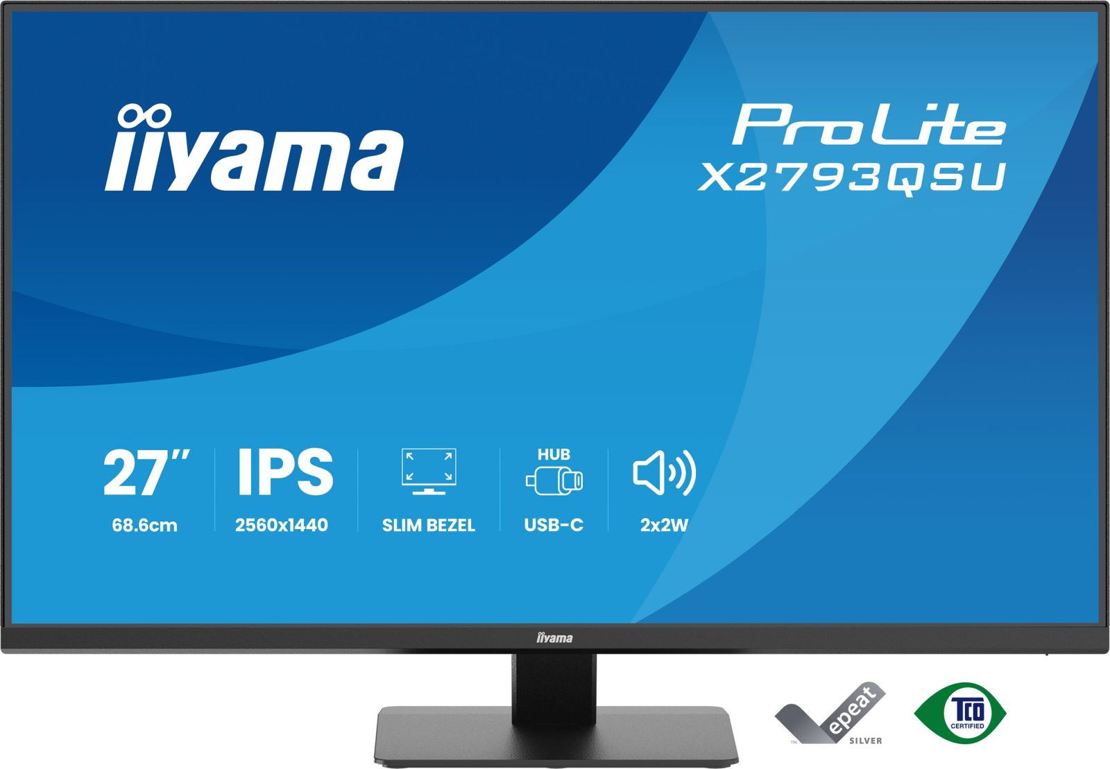 Un monitor IPS da 27 pollici con cornice sottile, USB-C e altoparlanti 2x2W.