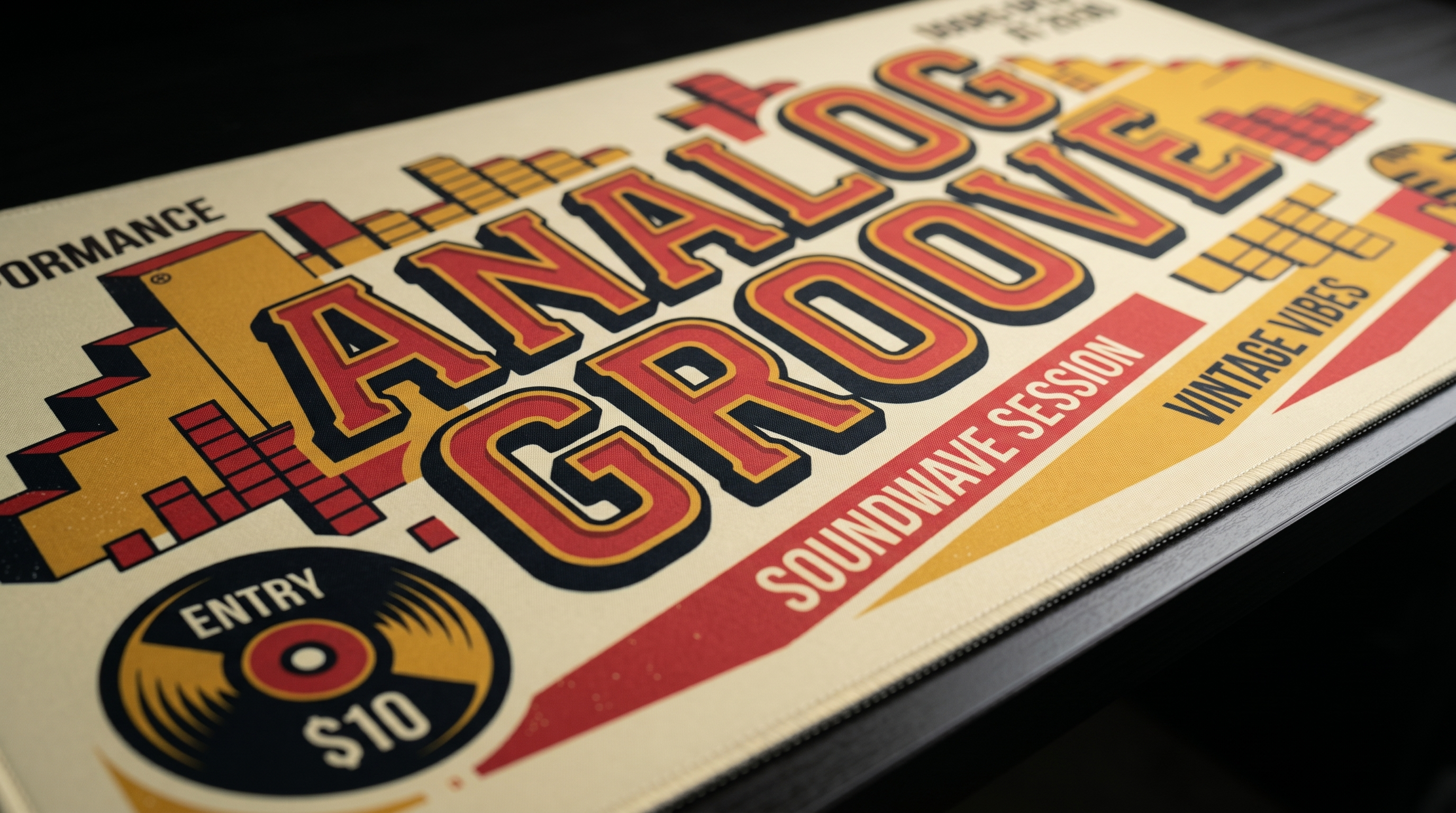 ANALOG GROOVE, Soundwave Session, Vintage Vibes yazılı bir poster.