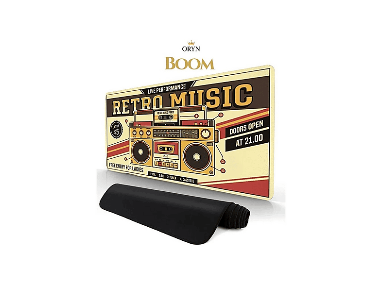 ORYN Rewind / Boom Edition 70x30 cm 3 mm Kalınlık Gaming Mousepad Çok Renkli