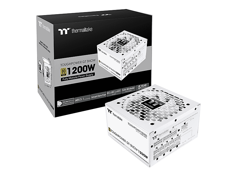 THERMALTAKE PS-TPT-1200FNFAGE-W Toughpower GT 80+ Gold Full Modüler ATX3.1 240 V Power Supply Beyaz