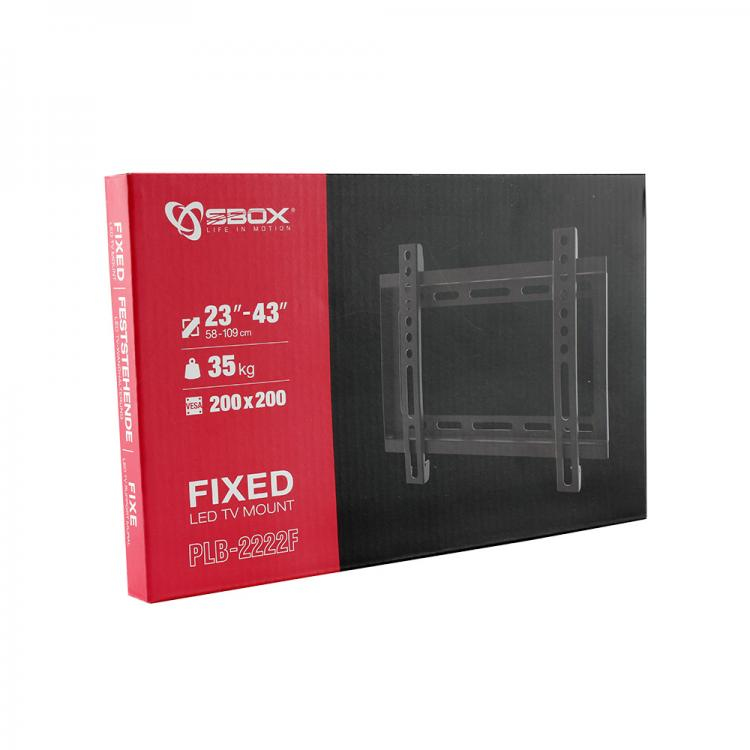 Embalaje para un soporte fijo SBOX para TV LED, 23-43 pulgadas, 35kg.