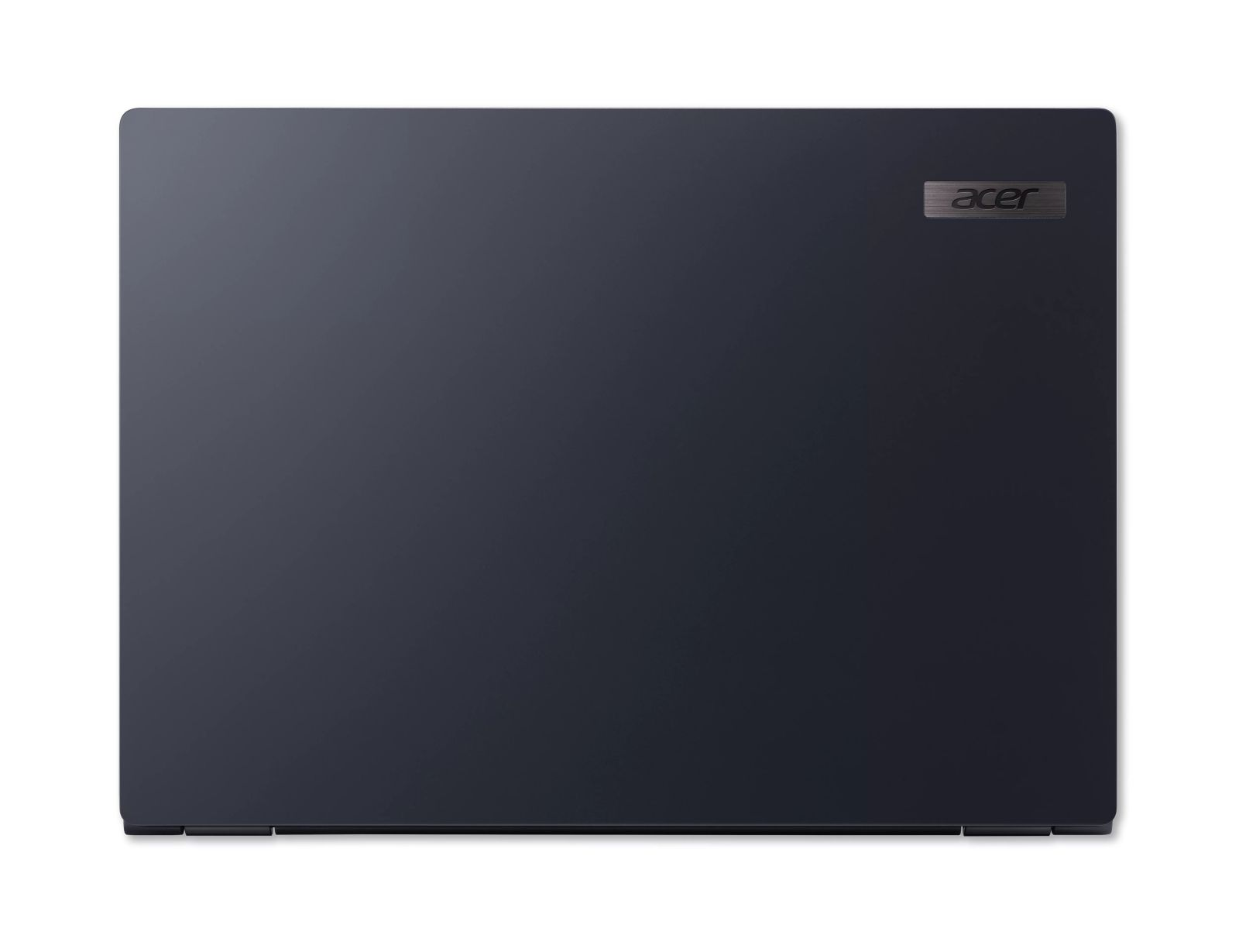 Un laptop Acer blu scuro chiuso su sfondo bianco.